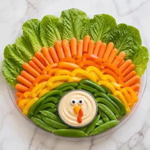 A Turkey Veggie Thanksgiving Tray Your Family Will Love