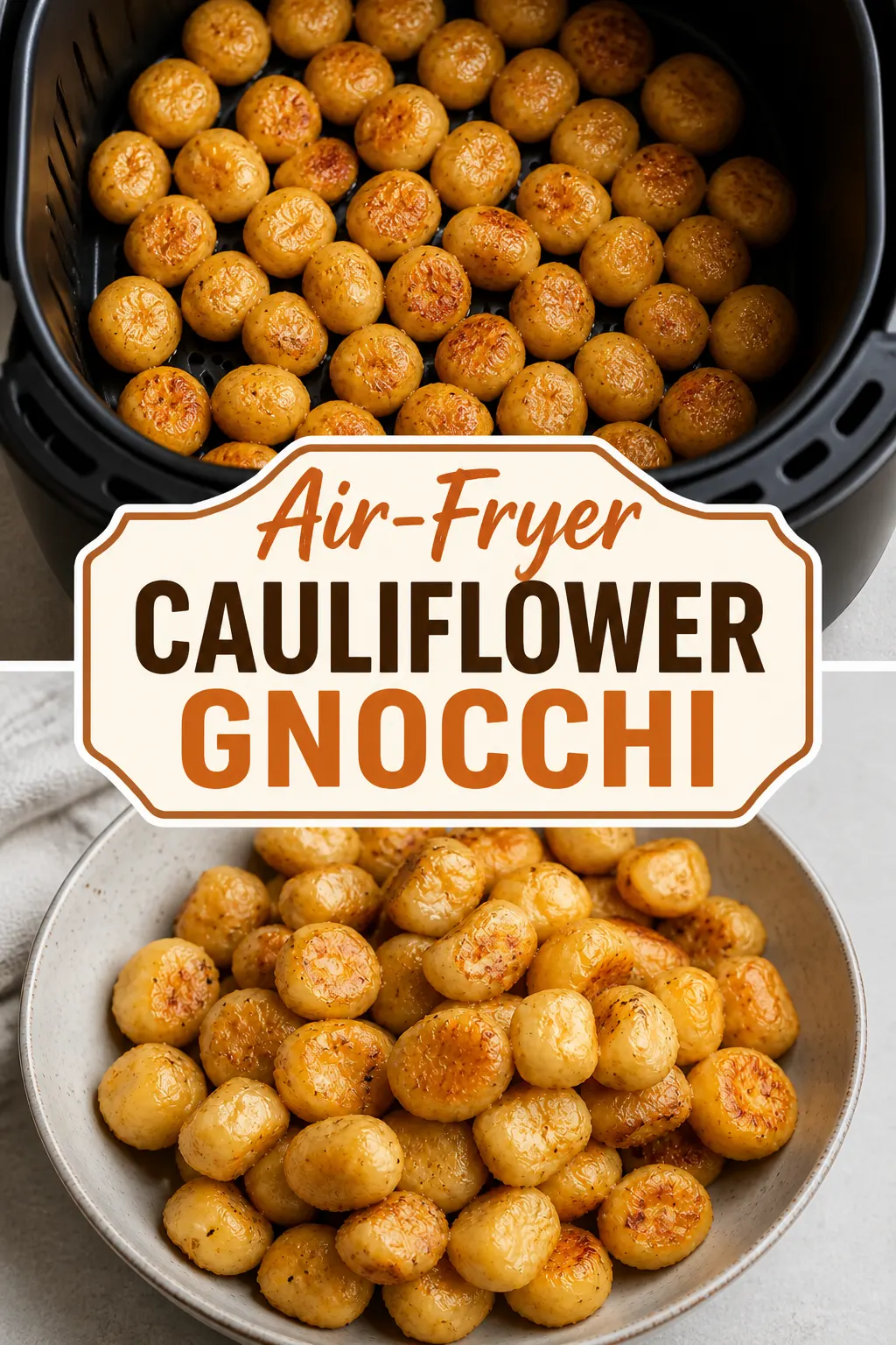 Air-Fryer Cauliflower Gnocchi Pinterest pin