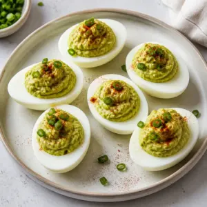 Avocado Stuffed Deviled Eggs