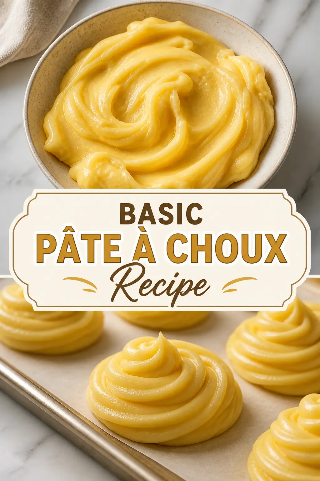 Basic Pâte à Choux Recipe Pinterest pin