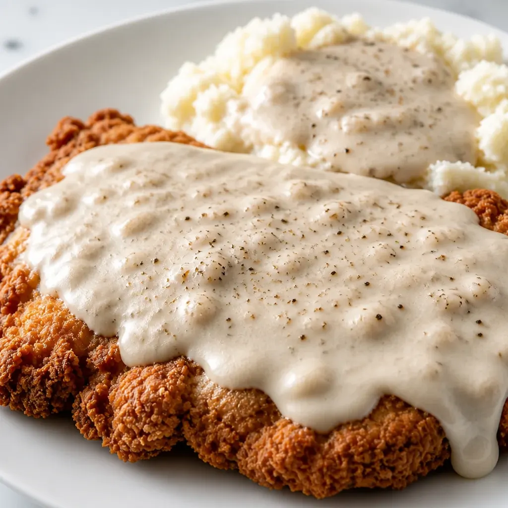 Chicken Fried Steak close-up view