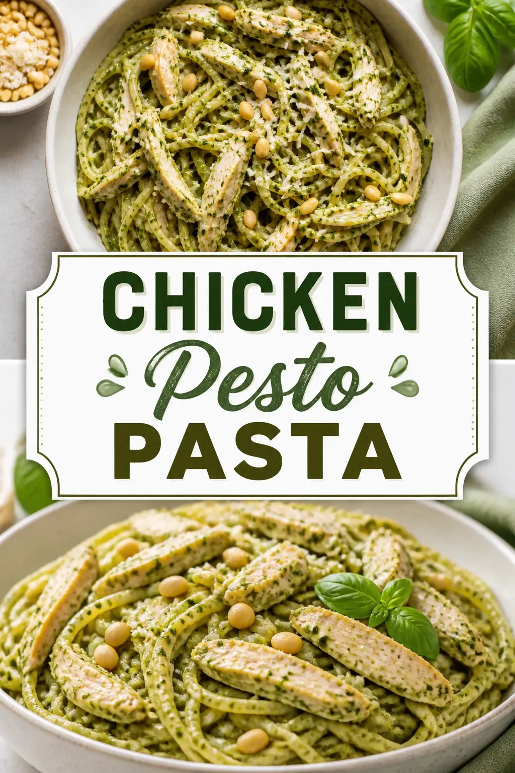 Chicken Pesto Pasta Pinterest pin