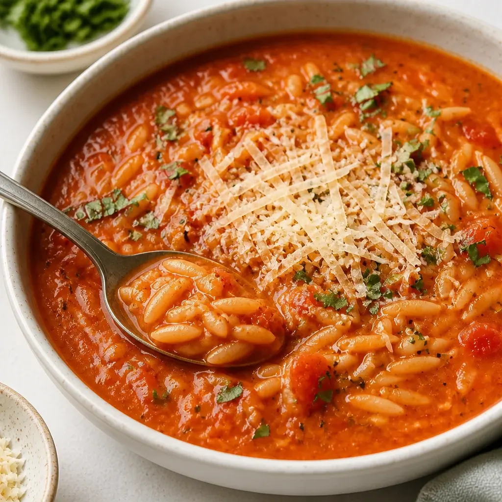 Crockpot Tomato Soup close-up view