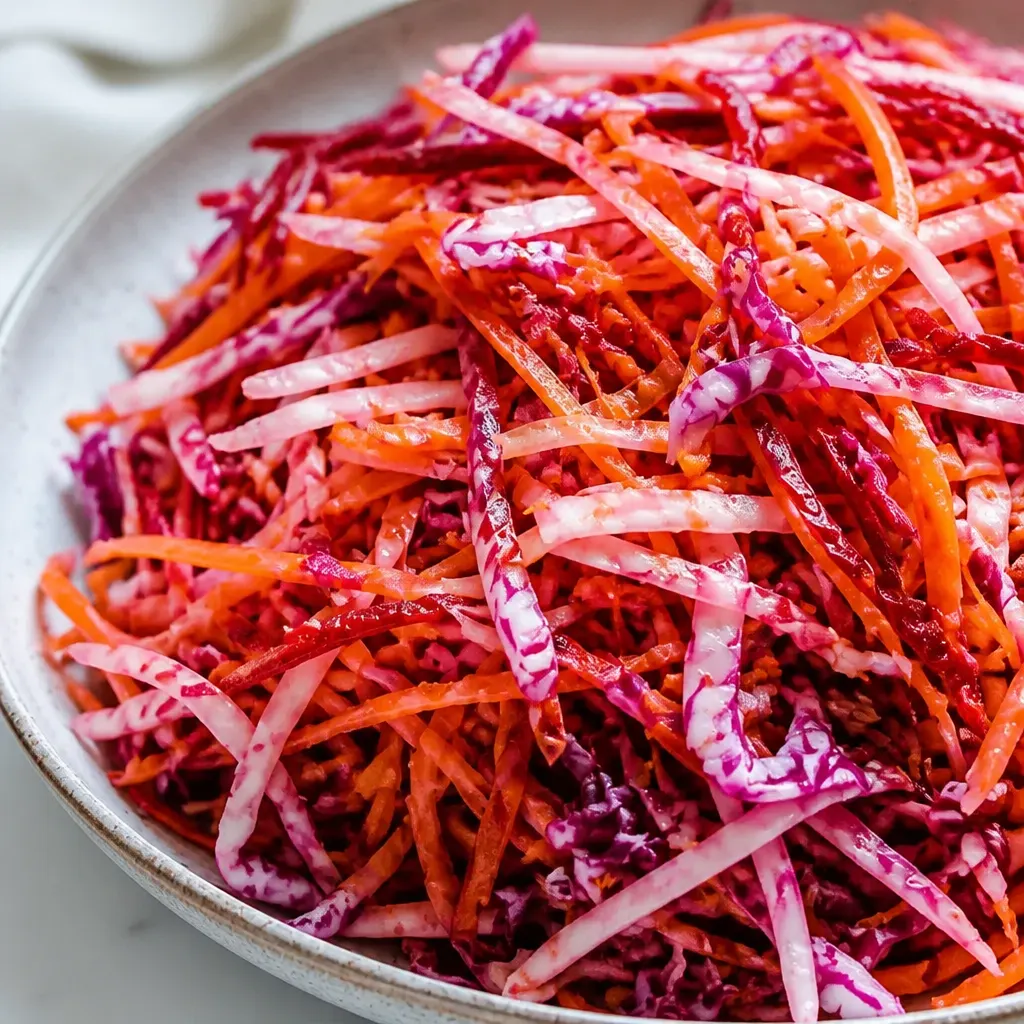 Grated Vegetable Salad close-up view