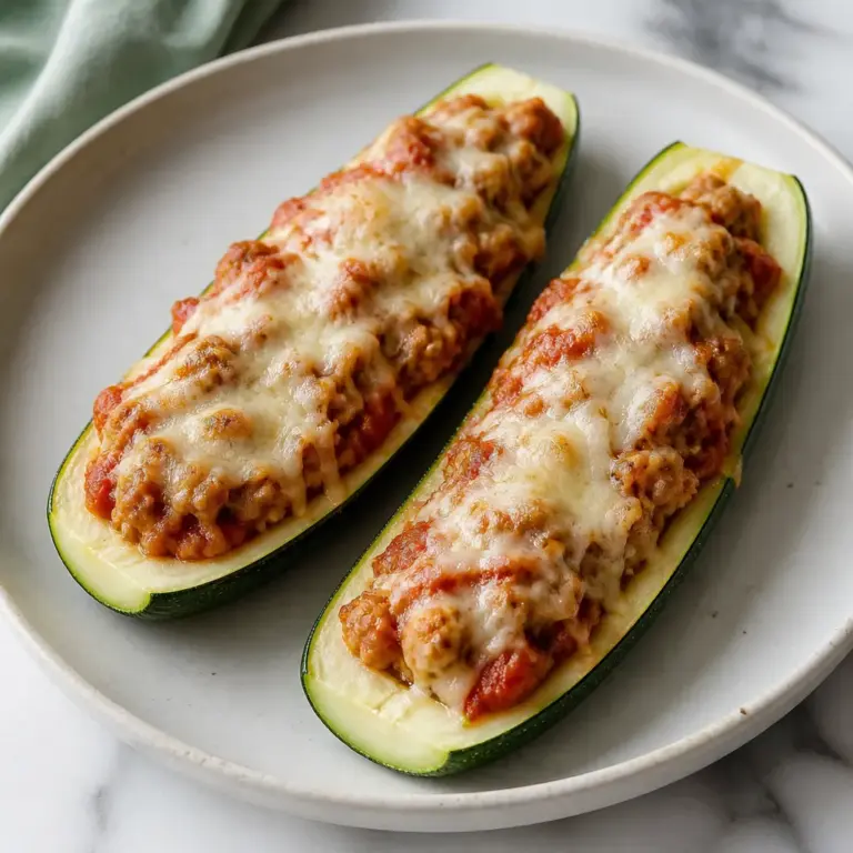 Ground Turkey Zucchini Boats