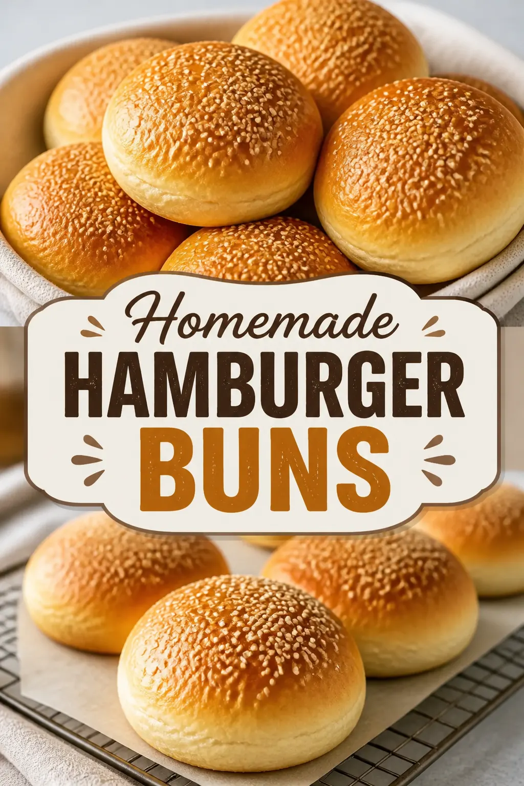 Homemade Hamburger Buns Pinterest pin