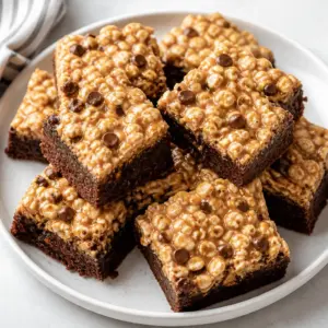 Peanut Butter Rice Krispie Brownies