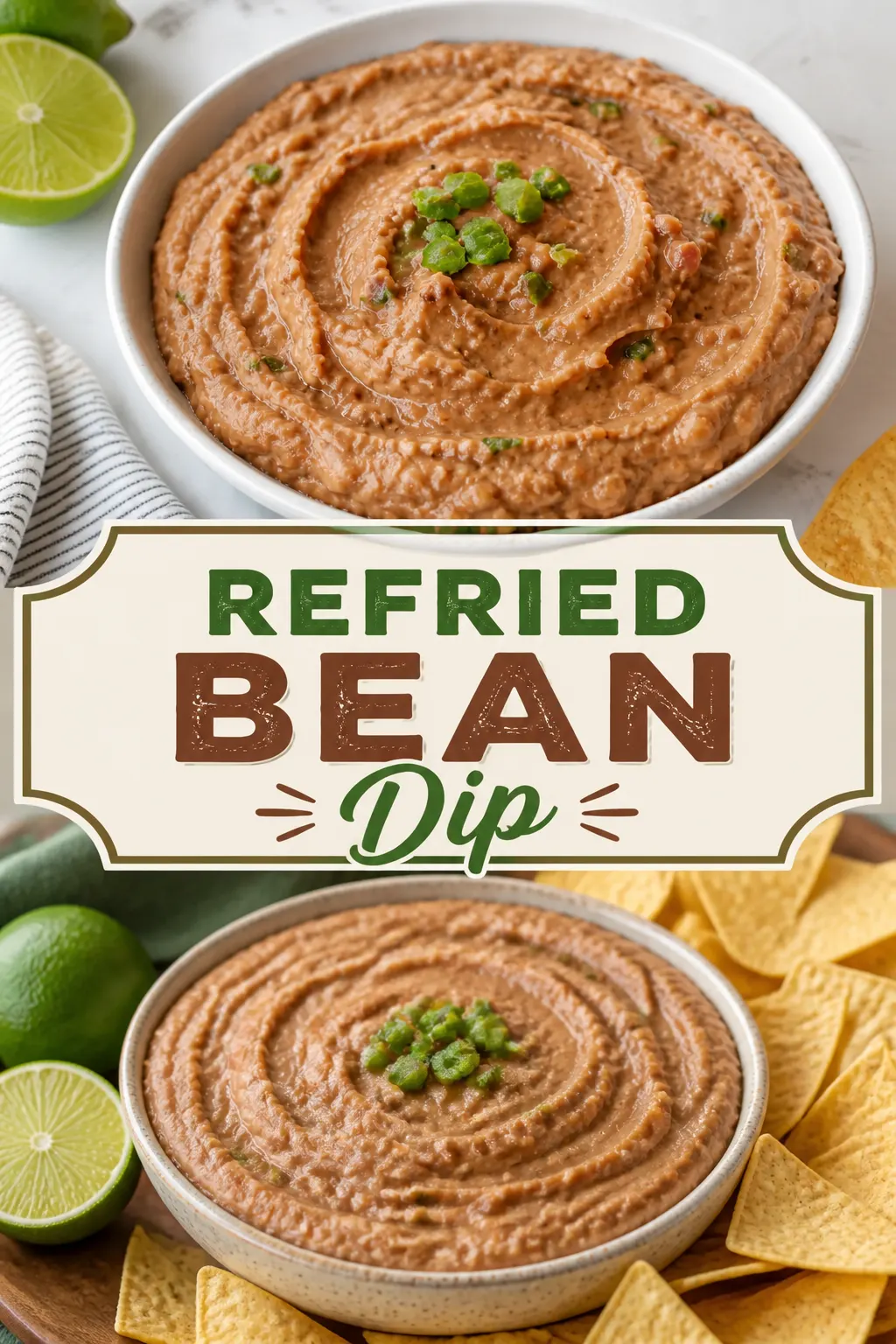Refried Bean Dip Pinterest pin
