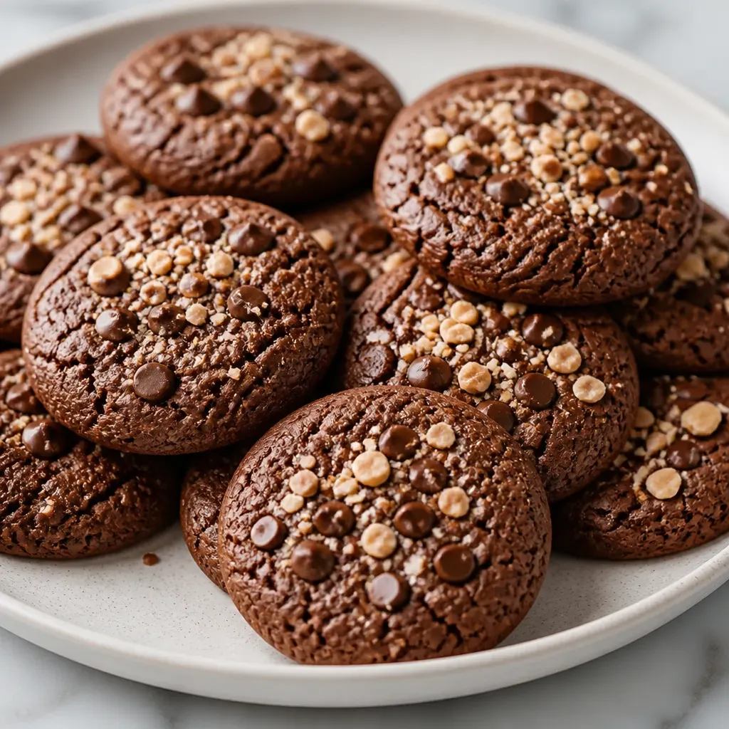 Slice-and-Bake Chocolate Peanut Butter Cookies close-up view