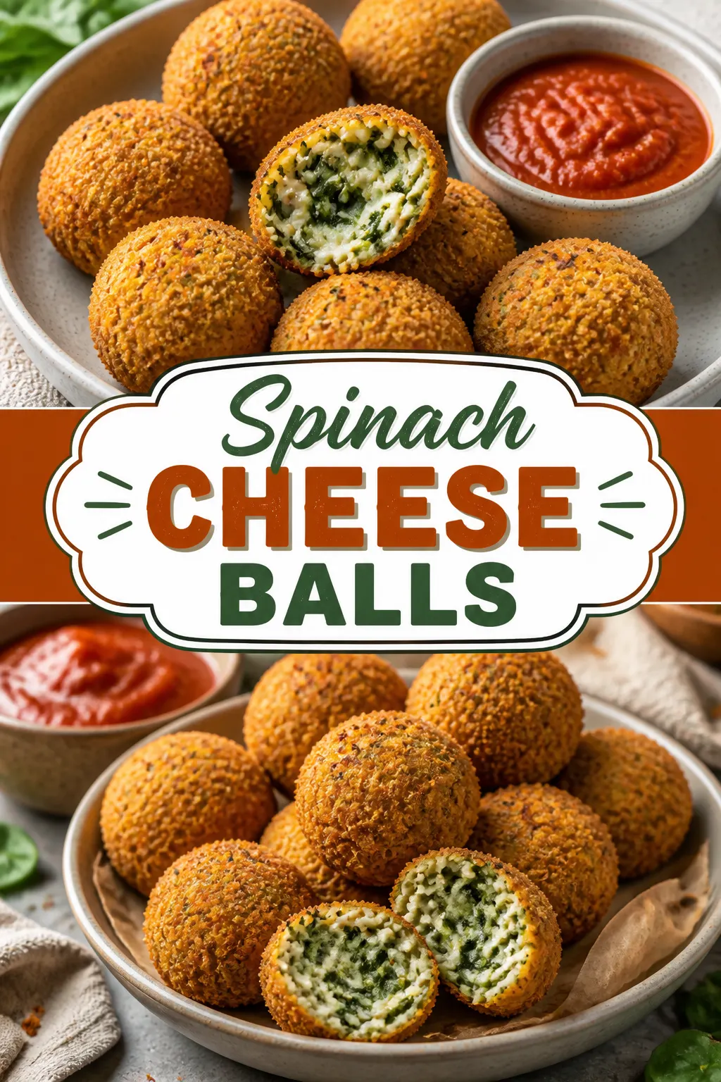 Spinach Cheese Balls Pinterest pin