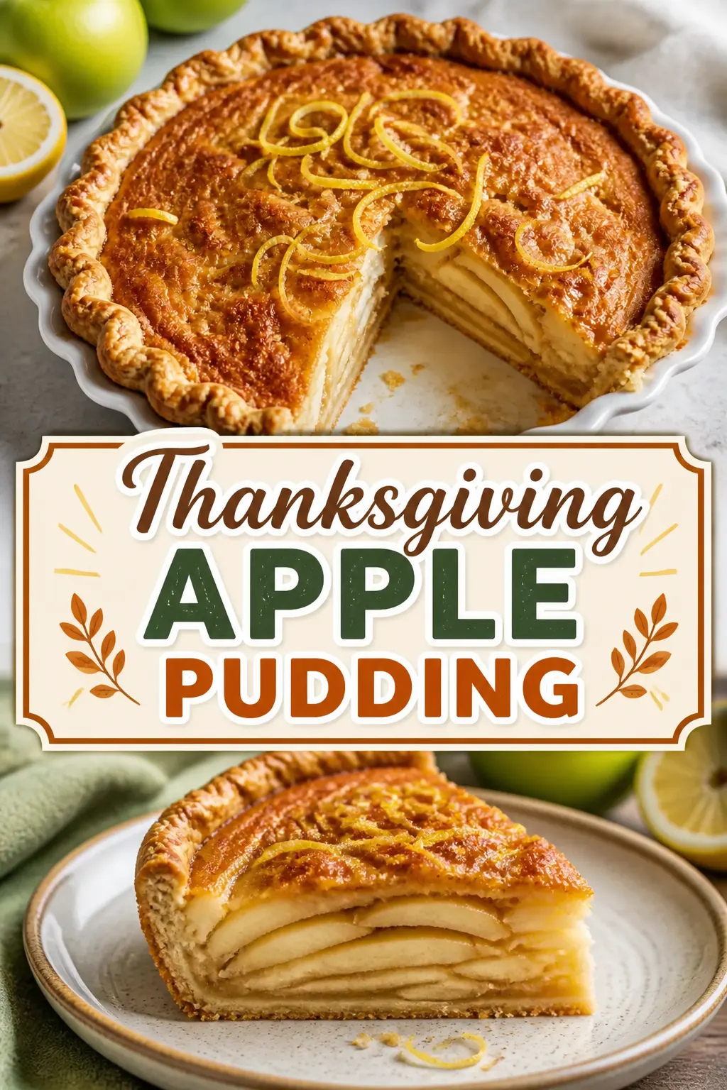 Thanksgiving Apple Pudding Pinterest pin