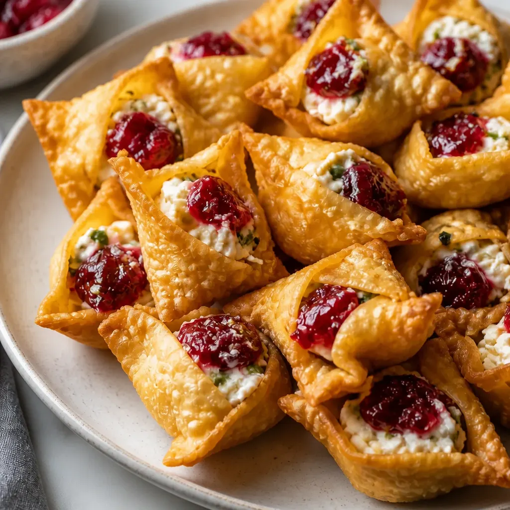 Thanksgiving Wontons close-up view