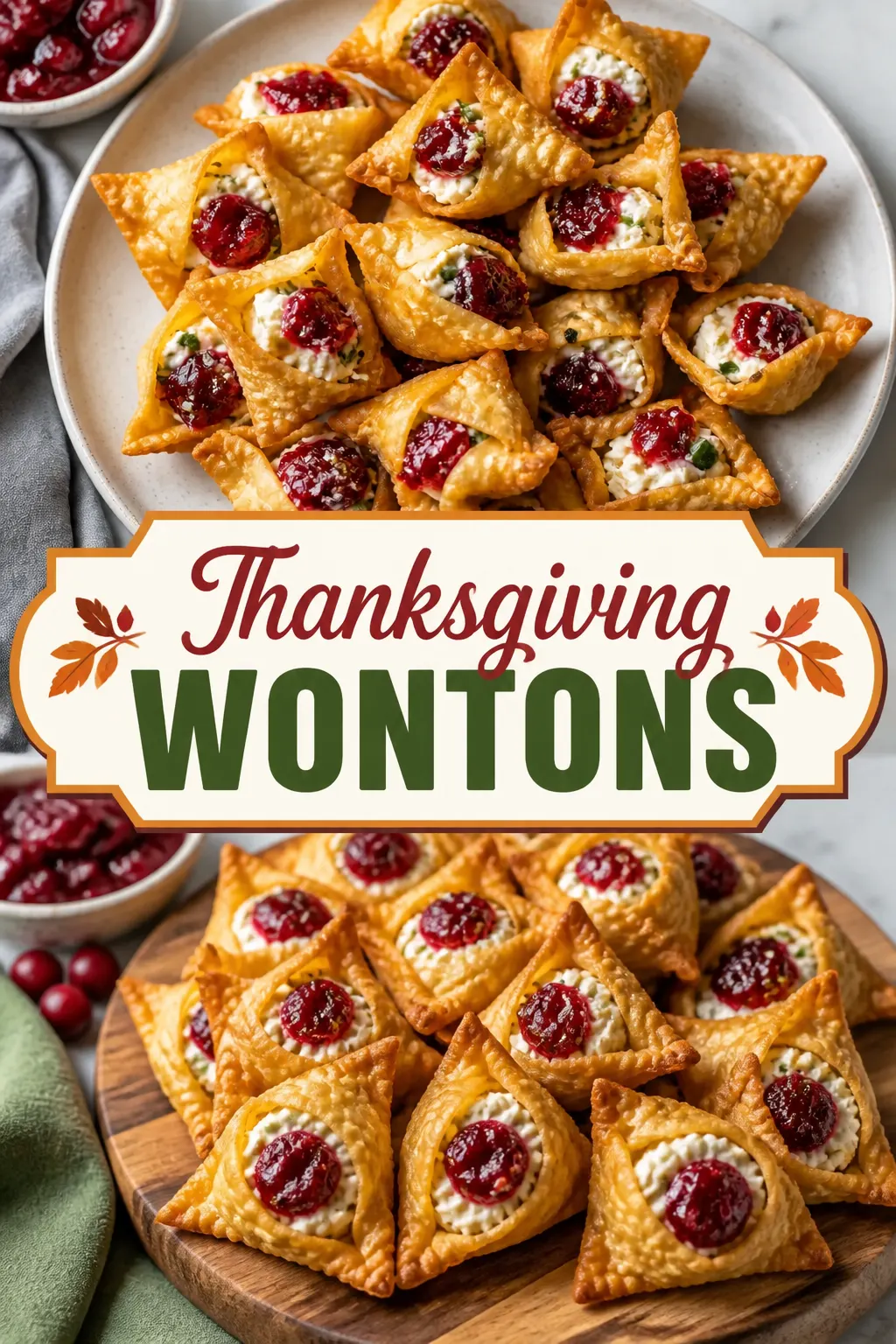 Thanksgiving Wontons Pinterest pin