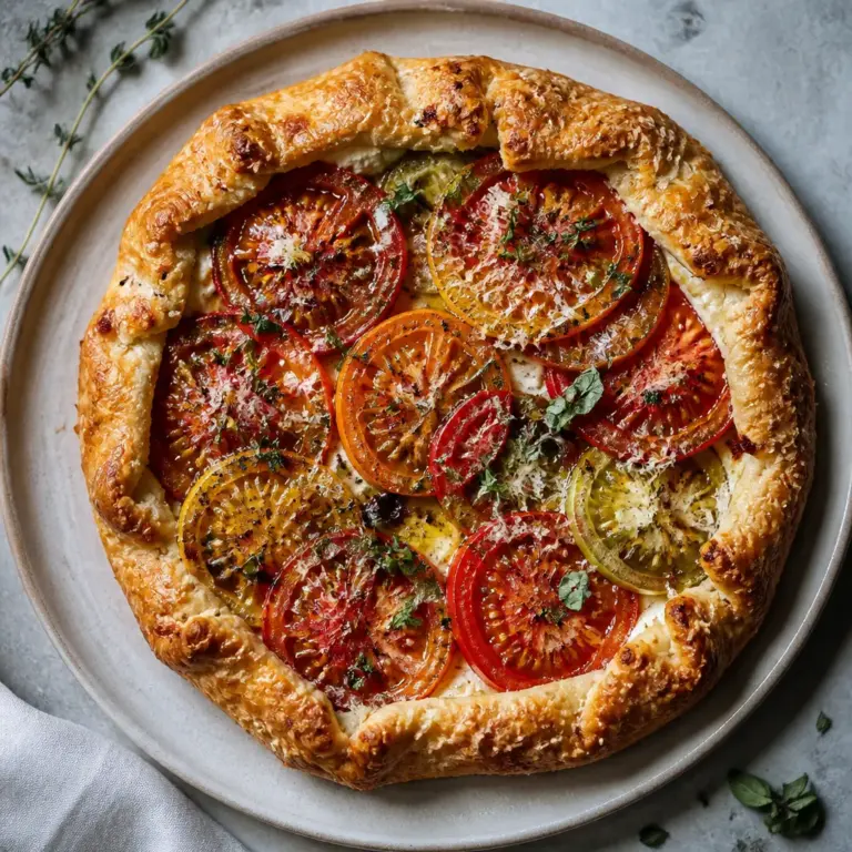The best tomato galette with flaky pastry