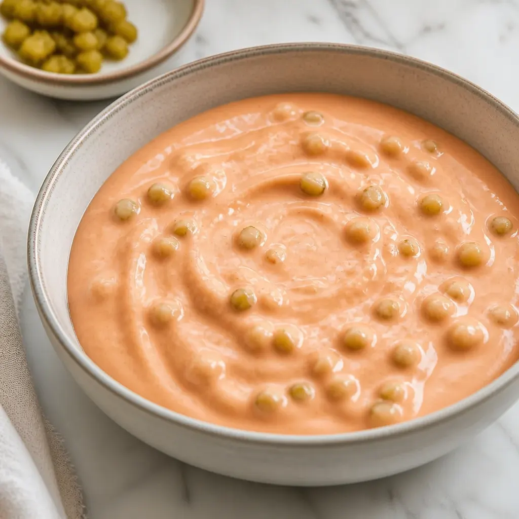 Thousand Island Dressing close-up view