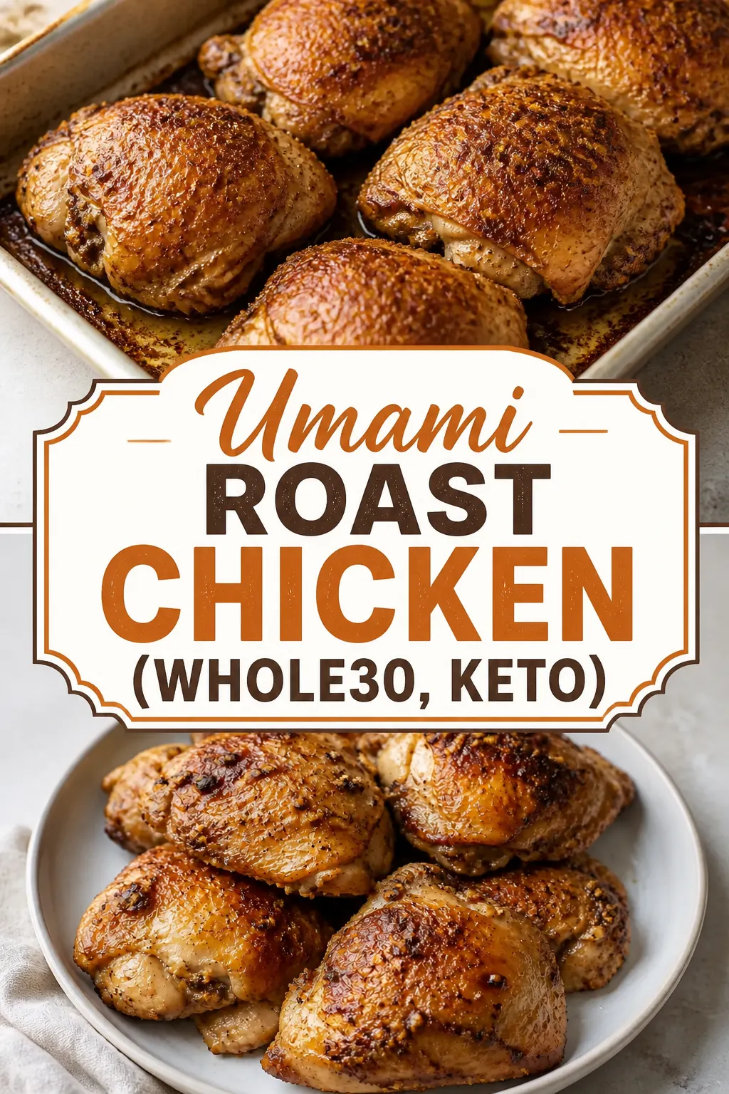 Umami Roast Chicken (Whole30, Keto) Pinterest pin
