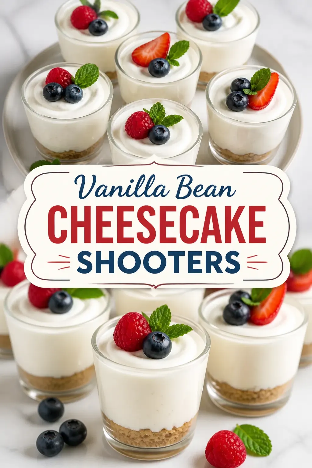 Vanilla Bean Cheesecake Shooters Pinterest pin