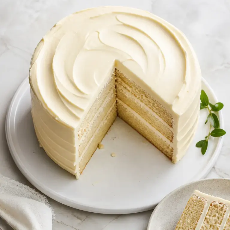 Vanilla Layer Cake with Vanilla Buttercream (The Best!)