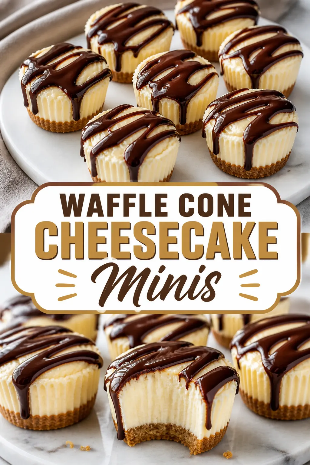 Waffle Cone Cheesecake Minis Pinterest pin