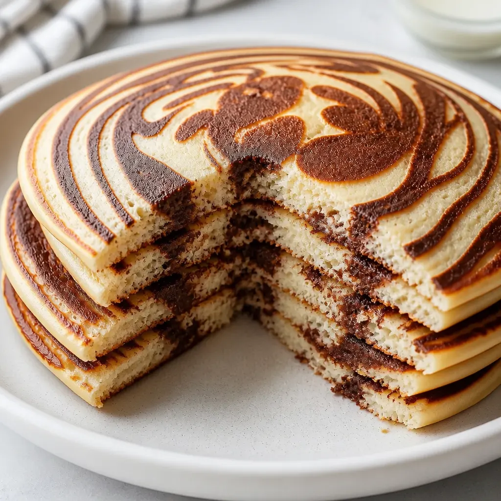 Zebra Marble Pancakes close-up view