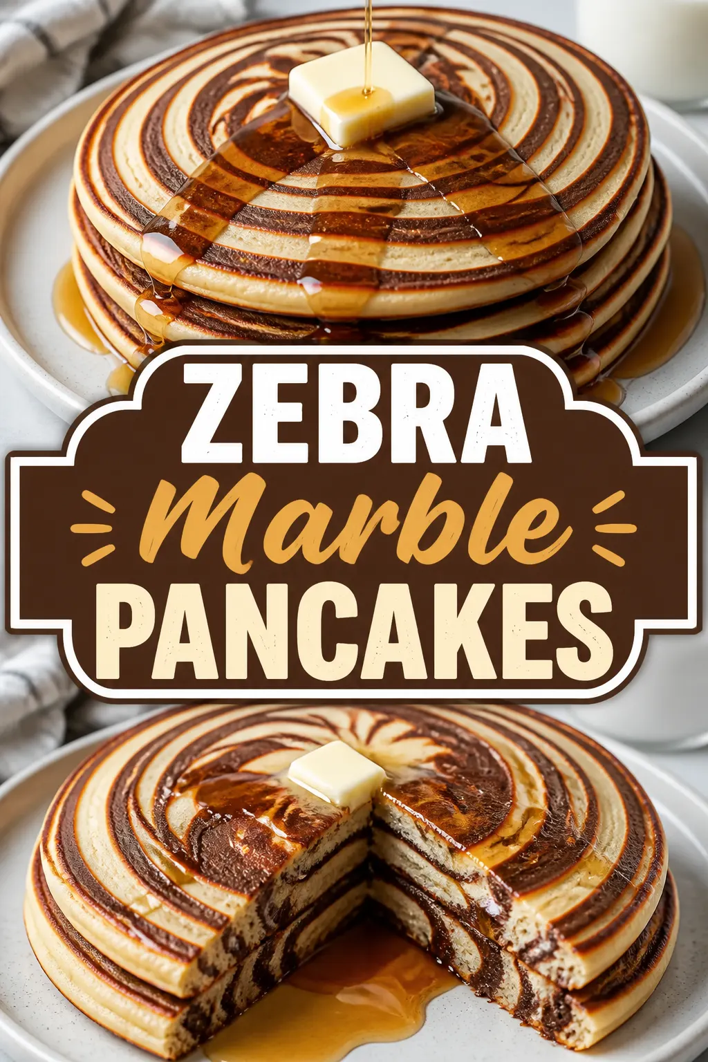 Zebra Marble Pancakes Pinterest pin